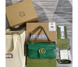 구찌 GUCCI 마몬트 퀼트 스몰 레더 숄더백